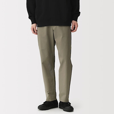 紳士　洗いざらしコットンイージーパンツ