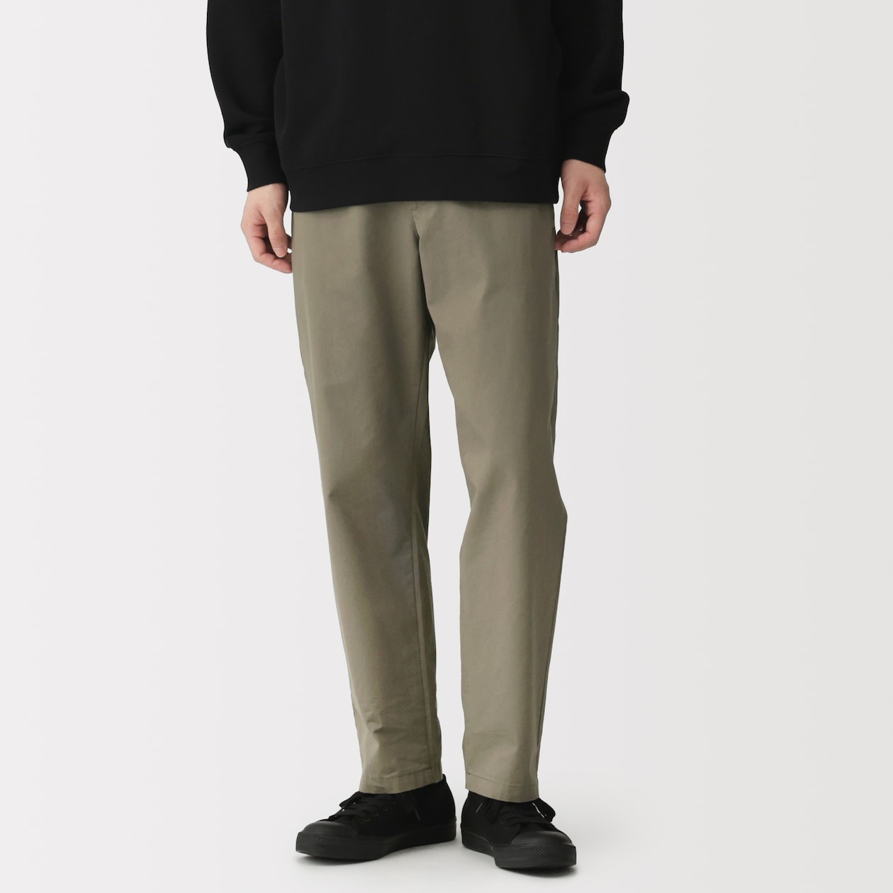 紳士　洗いざらしコットンイージーパンツ