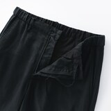 紳士　リネン洗いざらしテーパードパンツ