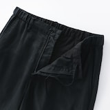 紳士　リネン洗いざらしテーパードパンツ