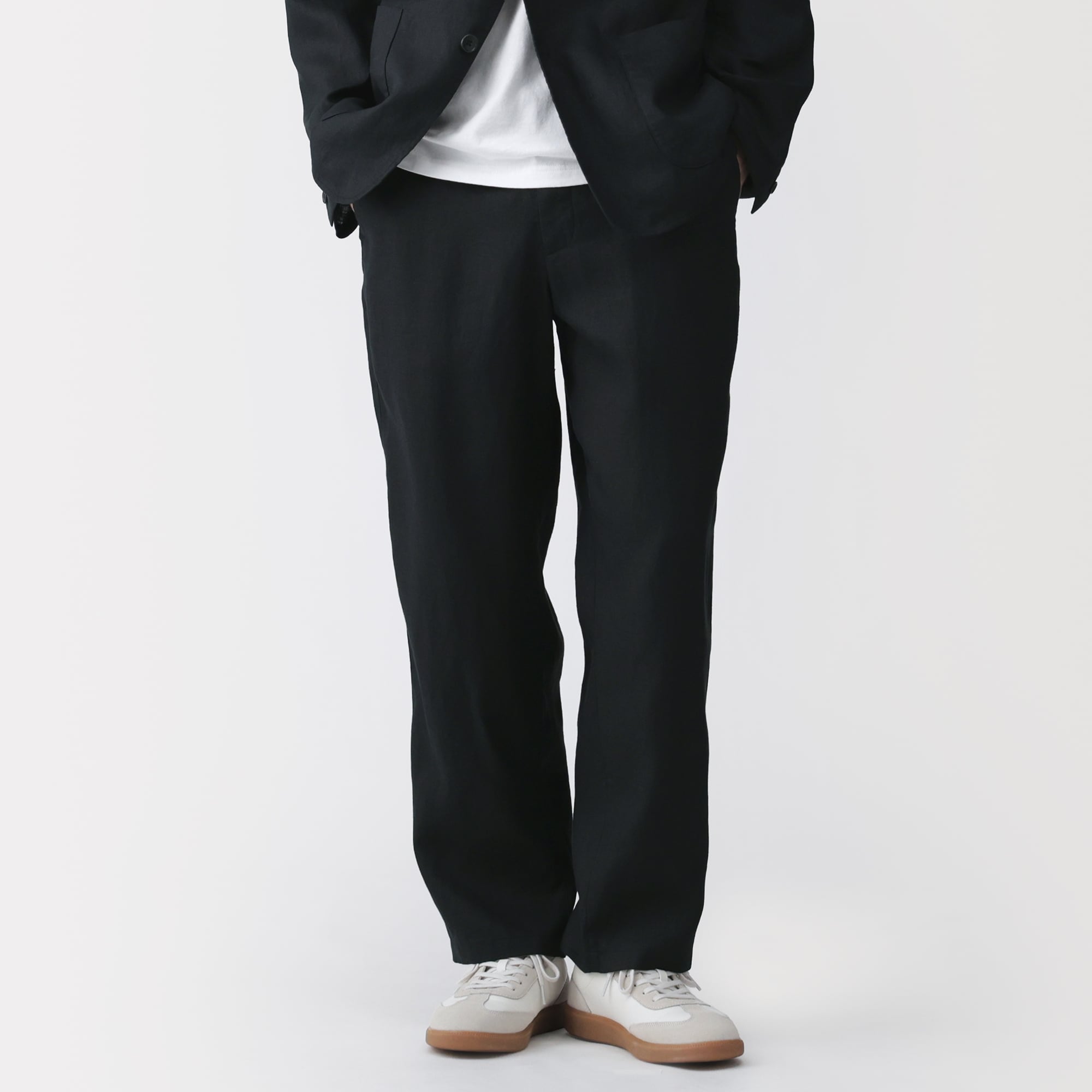 紳士 リネン洗いざらしテーパードパンツ | 無印良品