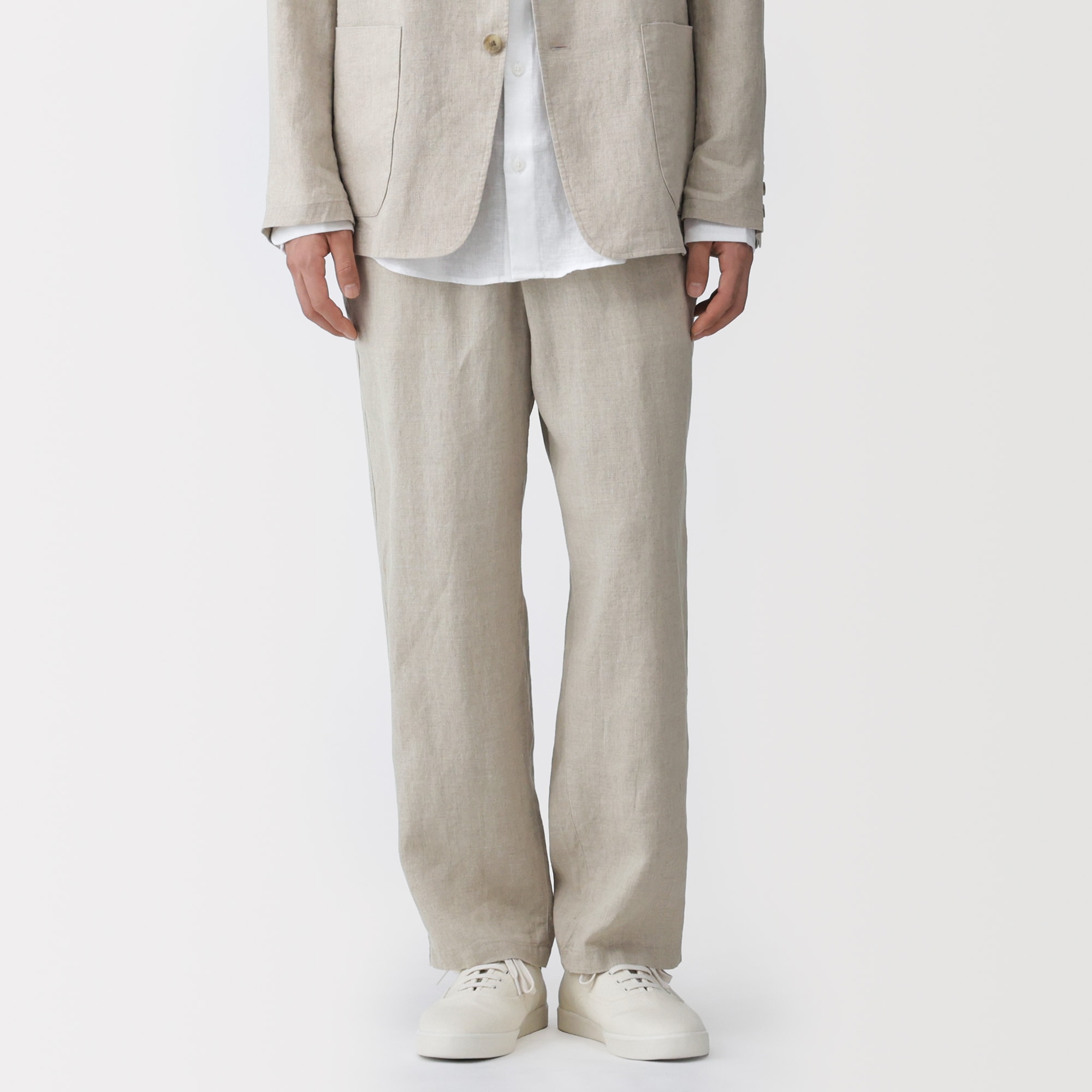 紳士 リネン洗いざらしテーパードパンツ | 無印良品