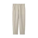 紳士　リネン洗いざらしテーパードパンツ