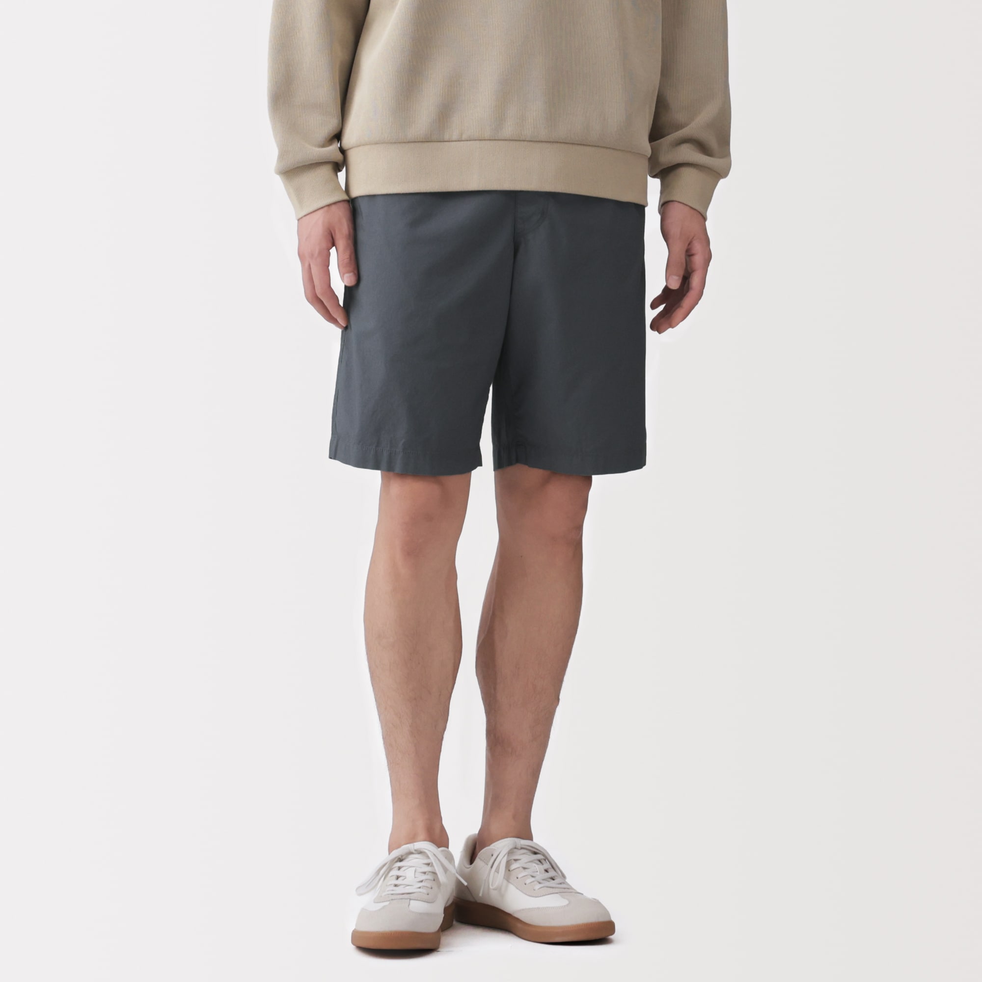 紳士　洗いざらしブロードイージーショートパンツ