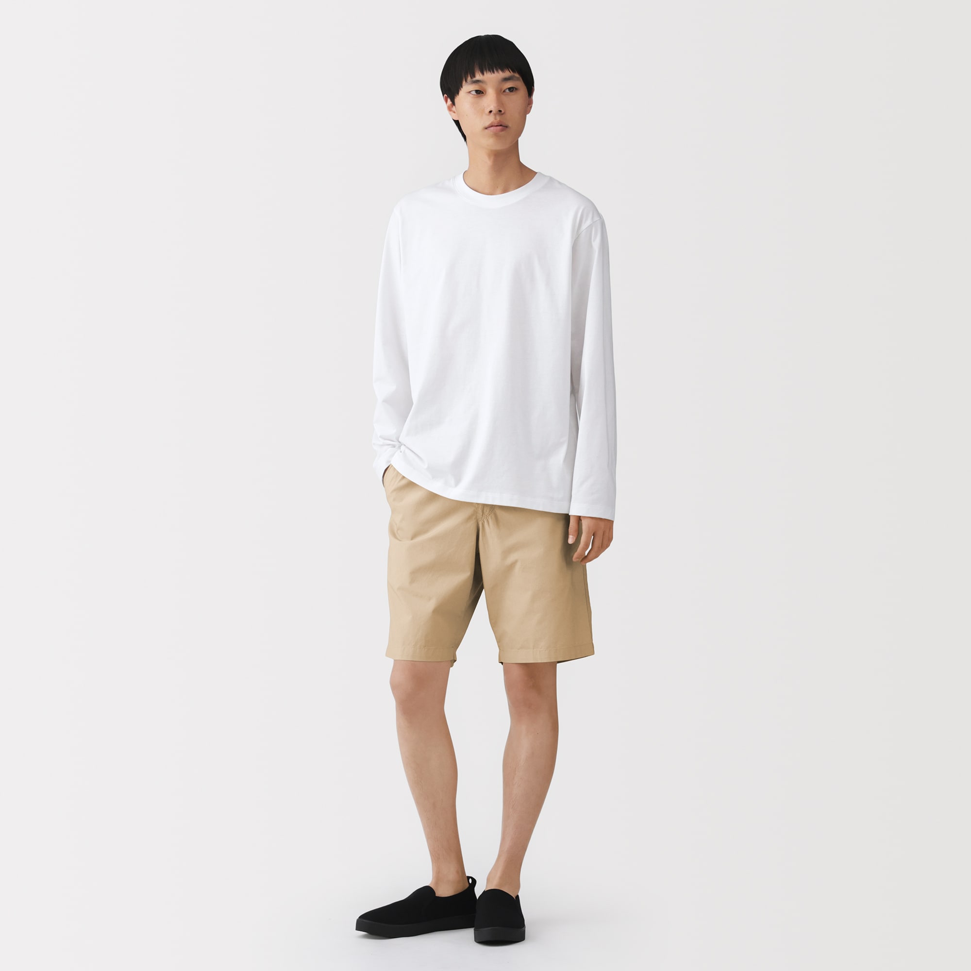 紳士 洗いざらしブロードイージーショートパンツ | 無印良品