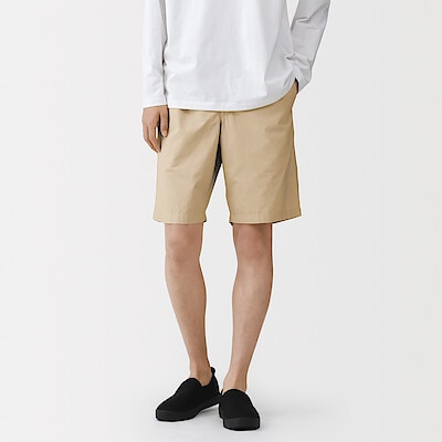 紳士　洗いざらしブロードイージーショートパンツ