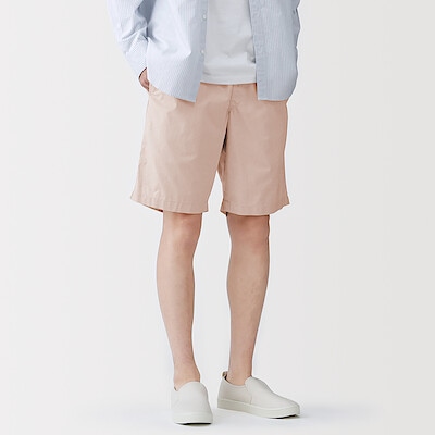 紳士　洗いざらしブロードイージーショートパンツ