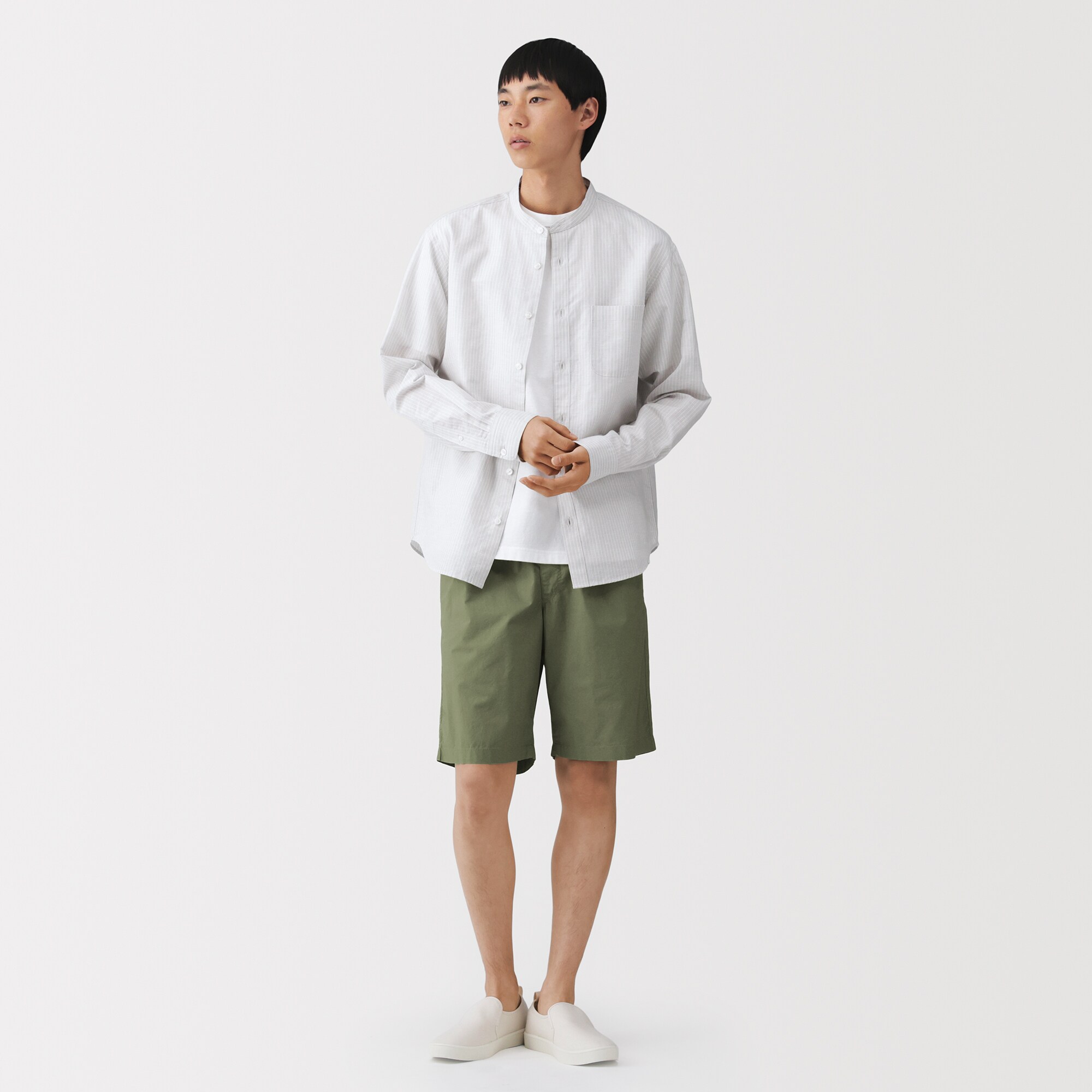 紳士 洗いざらしブロードイージーショートパンツ | 無印良品