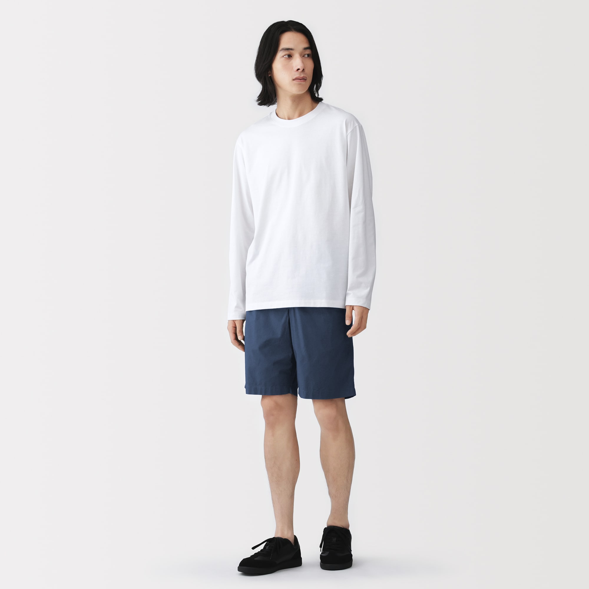 紳士　洗いざらしブロードイージーショートパンツ