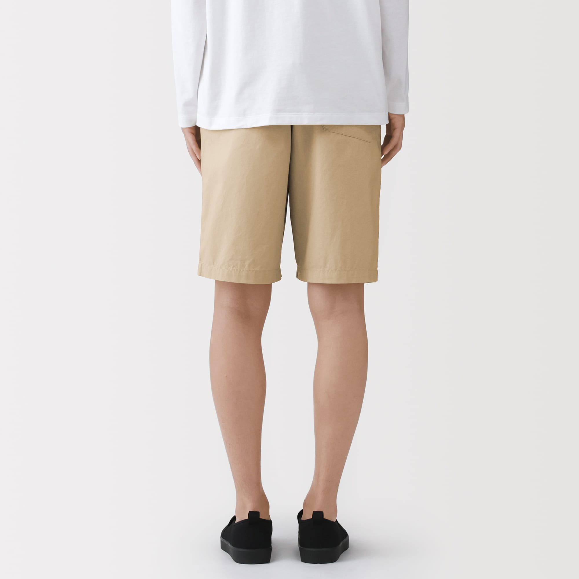 紳士　洗いざらしブロードイージーショートパンツ