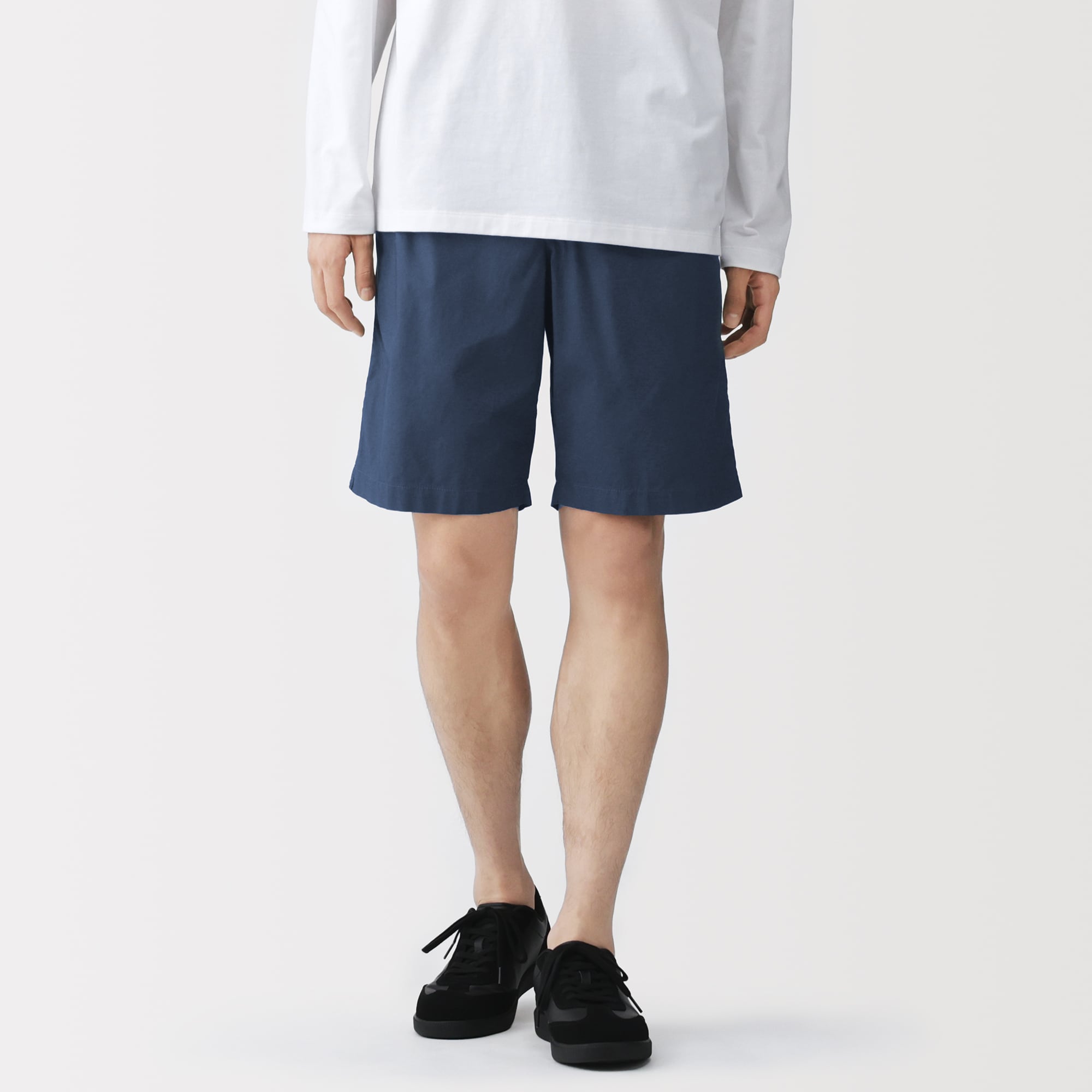 紳士　洗いざらしブロードイージーショートパンツ