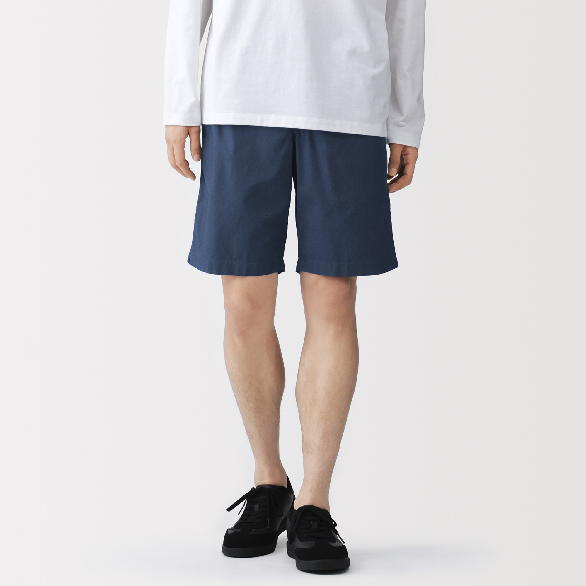 紳士　洗いざらしブロードイージーショートパンツ