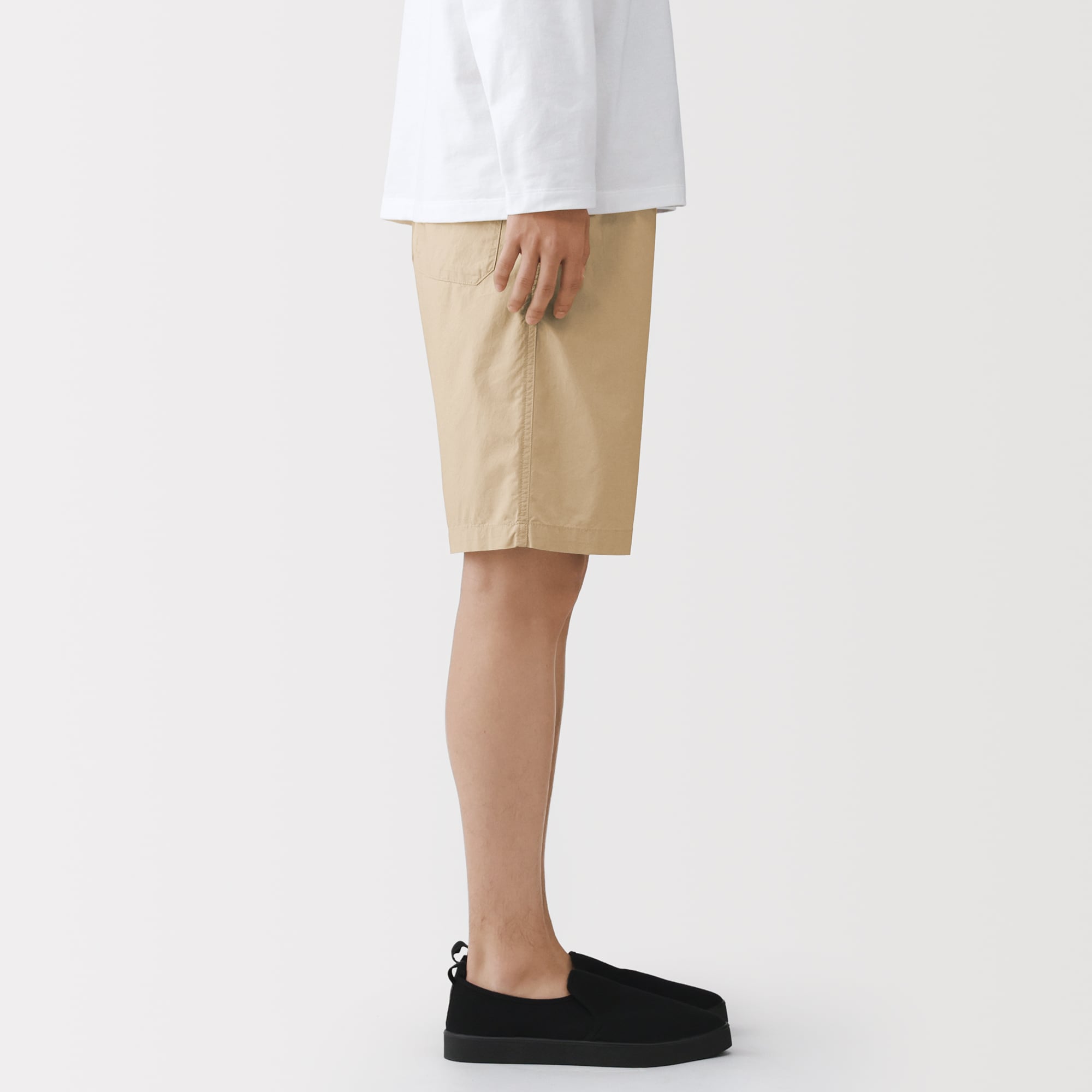 紳士　洗いざらしブロードイージーショートパンツ