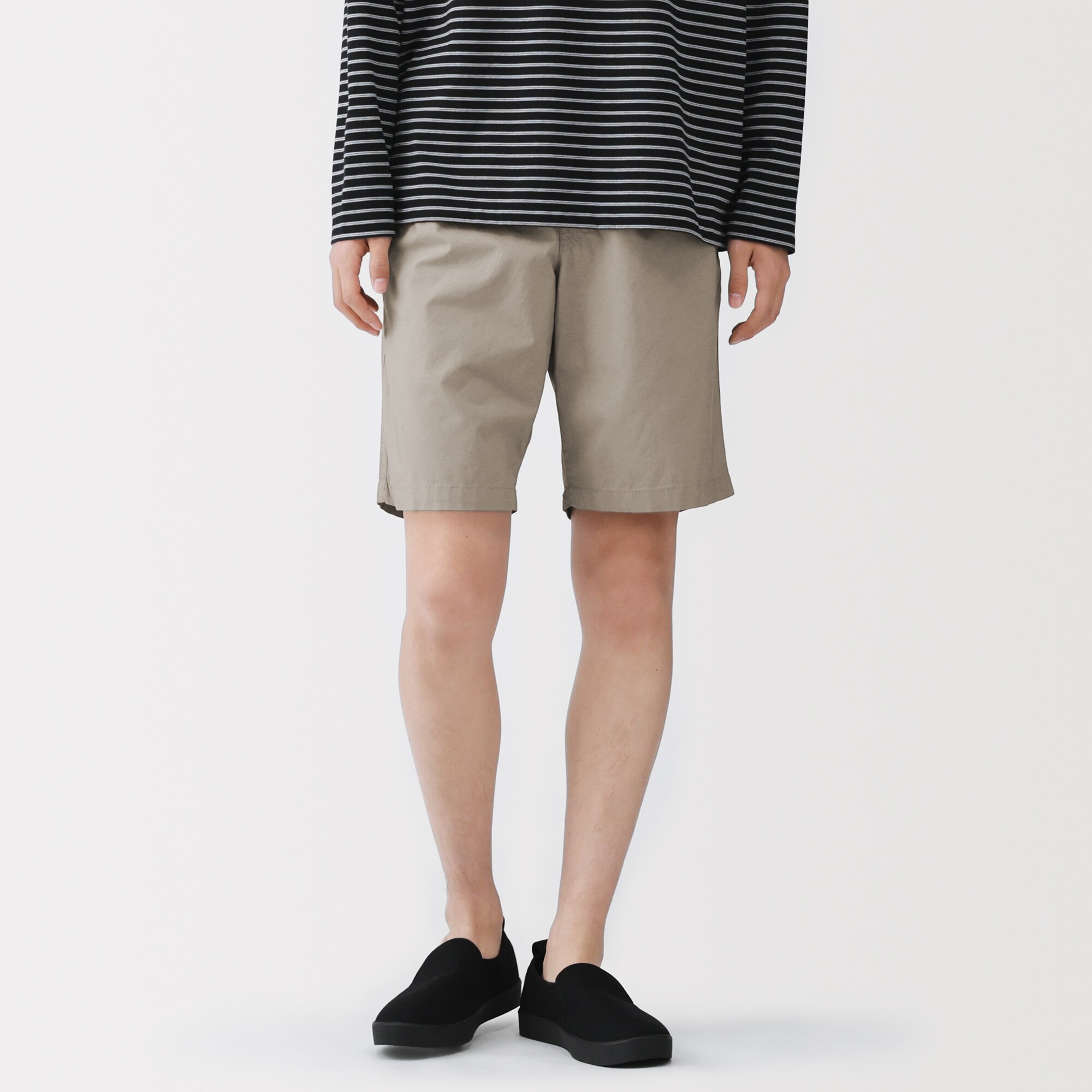 紳士　洗いざらしブロードイージーショートパンツ