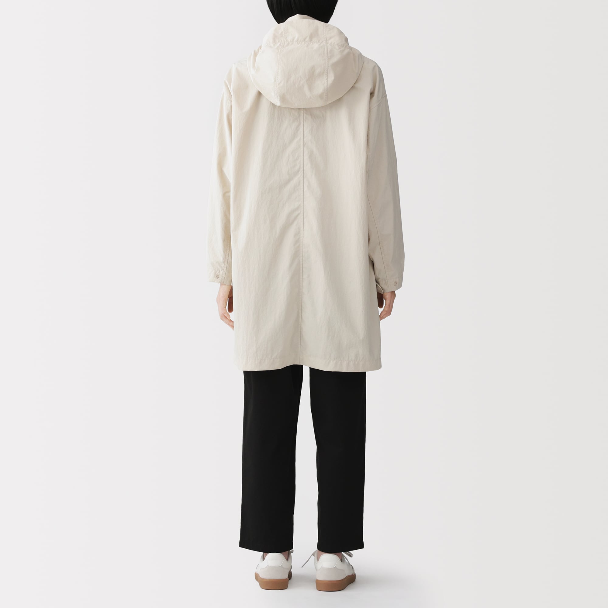 婦人 撥水UVカットフードがしまえるロングコート | 無印良品