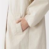 婦人　撥水ＵＶカットフードがしまえるロングコート