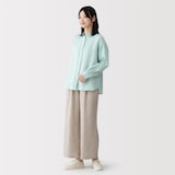 婦人　リネン　洗いざらし　レギュラーカラー長袖シャツ