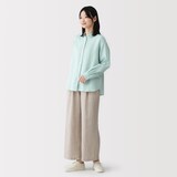 婦人　リネン　洗いざらし　レギュラーカラー長袖シャツ