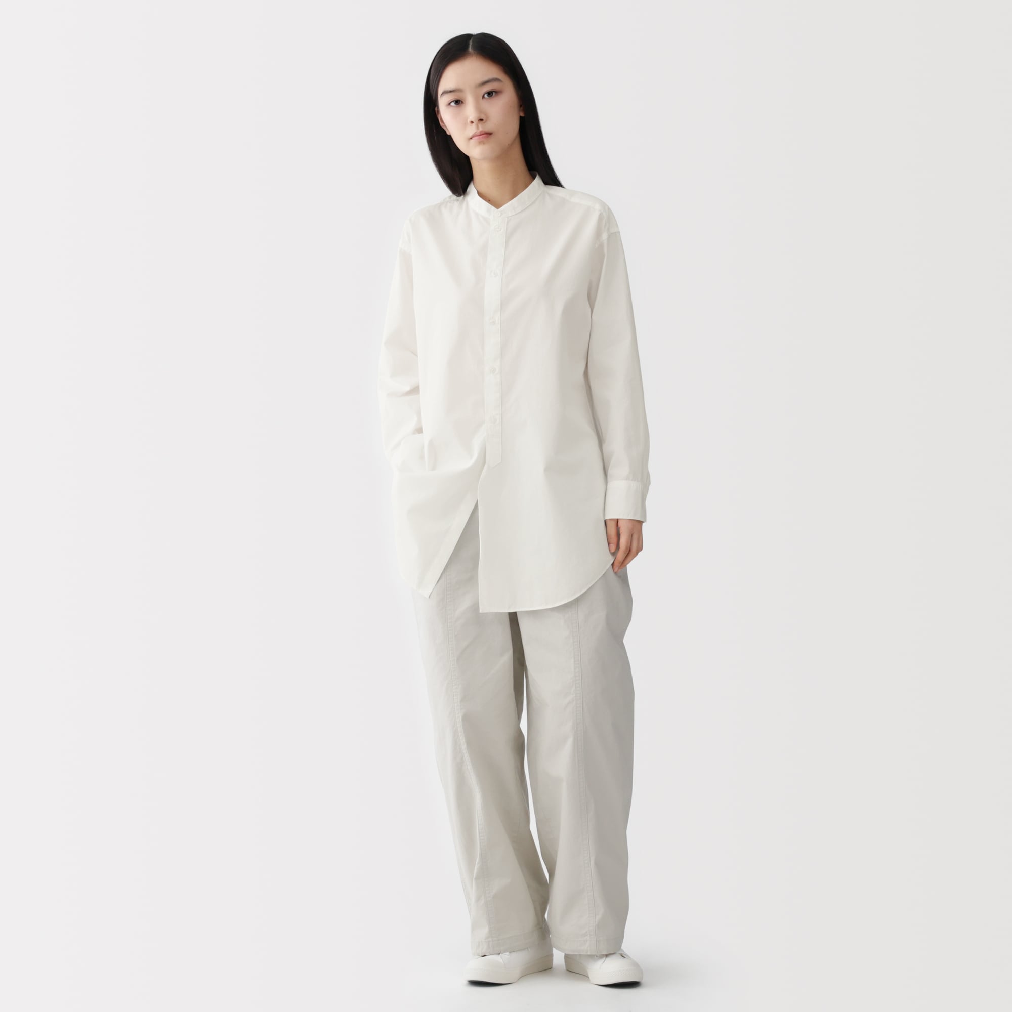 婦人 ポプリンリラックスフィットチュニック | 無印良品