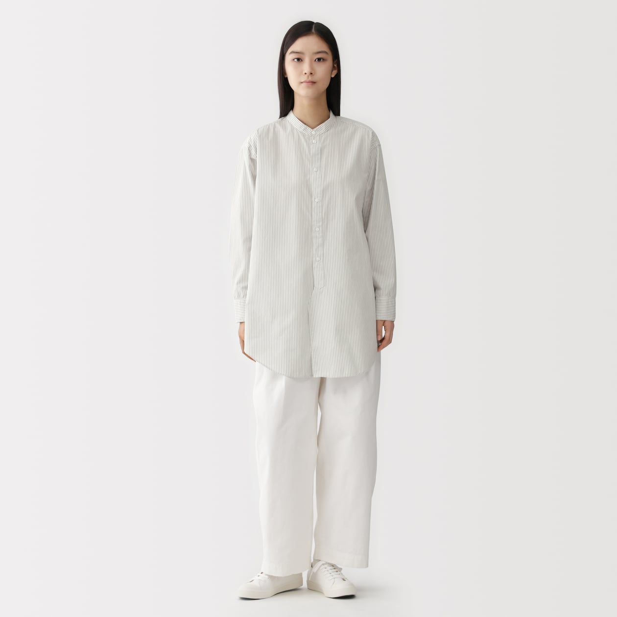 婦人　ポプリンリラックスフィットチュニック