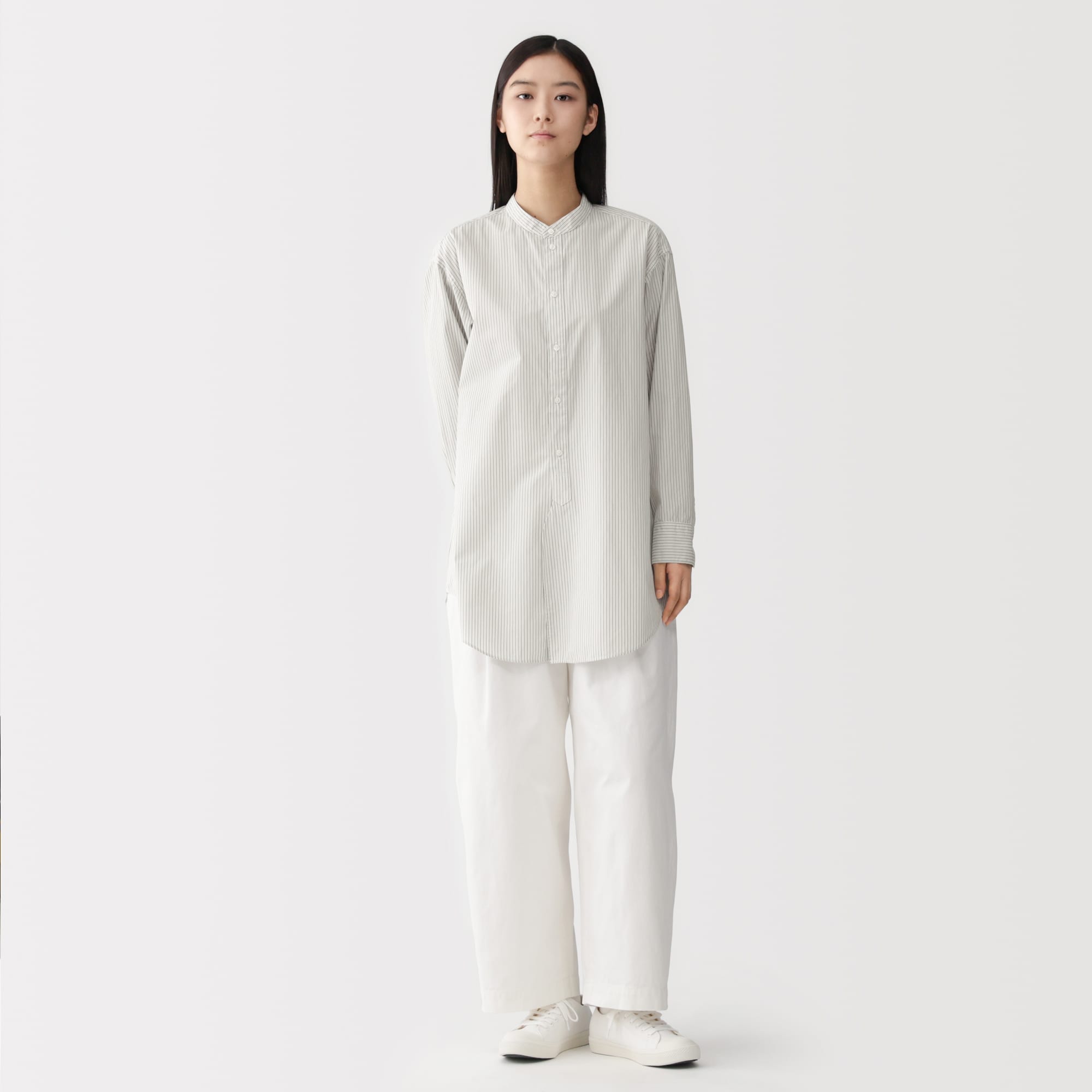 婦人　ポプリンリラックスフィットチュニック