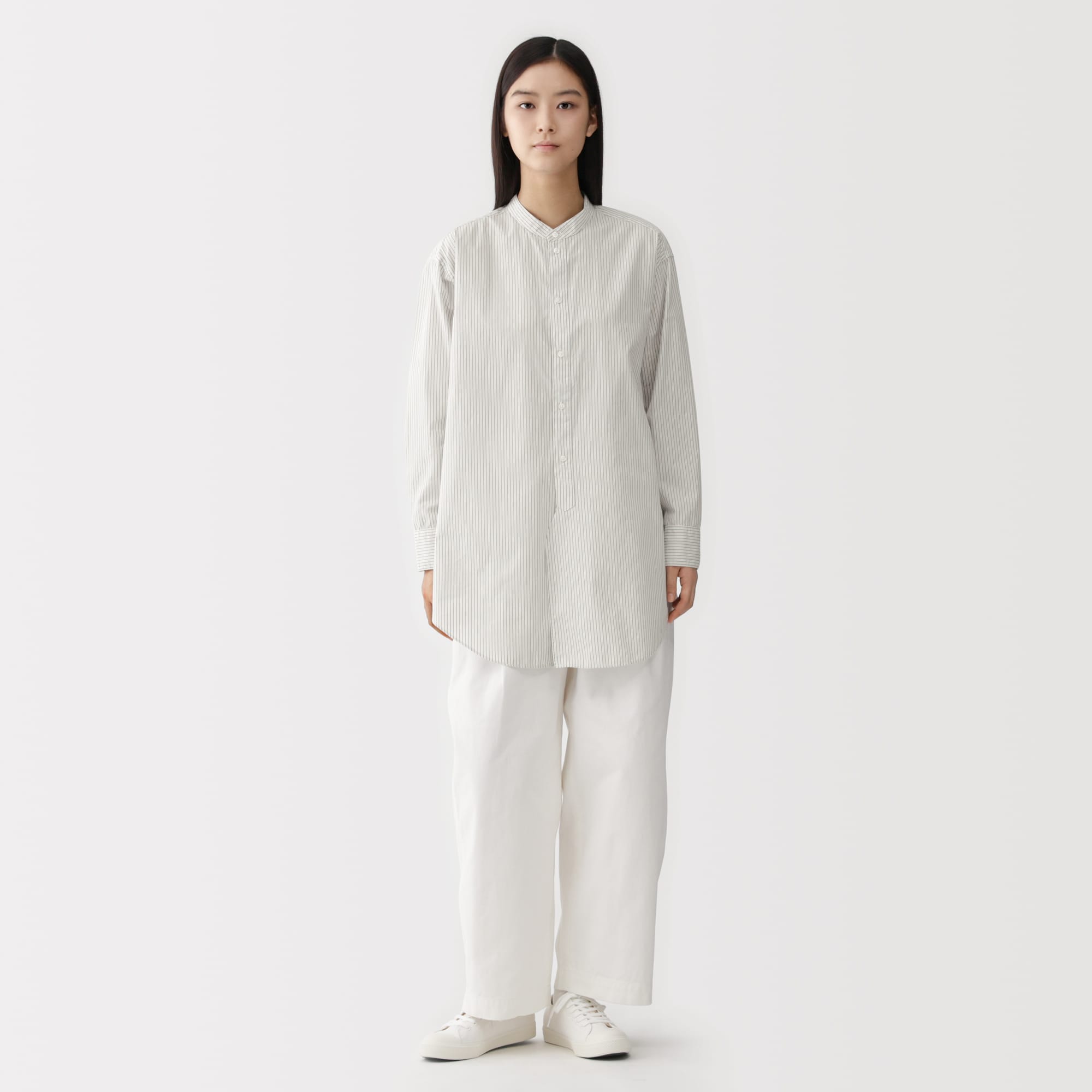 婦人　ポプリンリラックスフィットチュニック