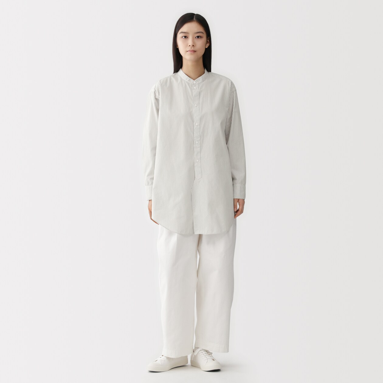 婦人　ポプリンリラックスフィットチュニック