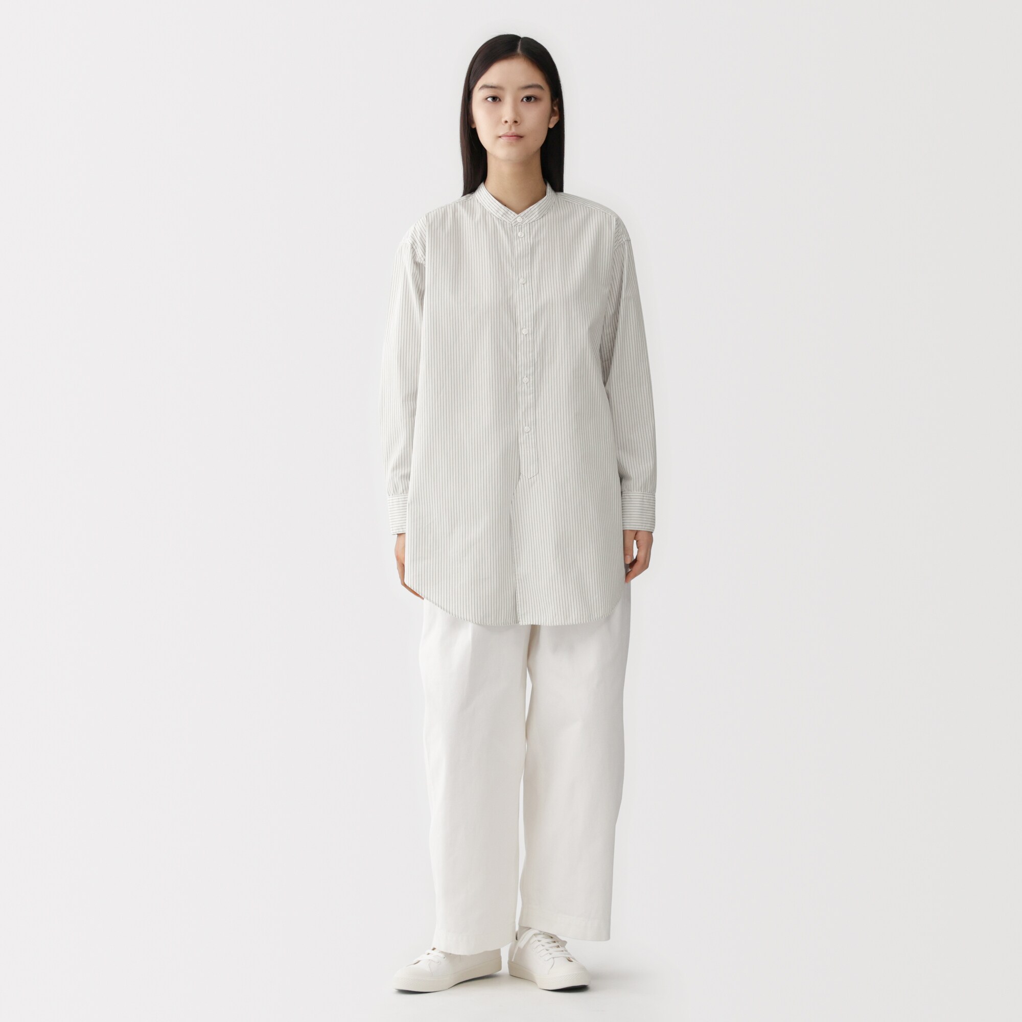 婦人　ポプリンリラックスフィットチュニック