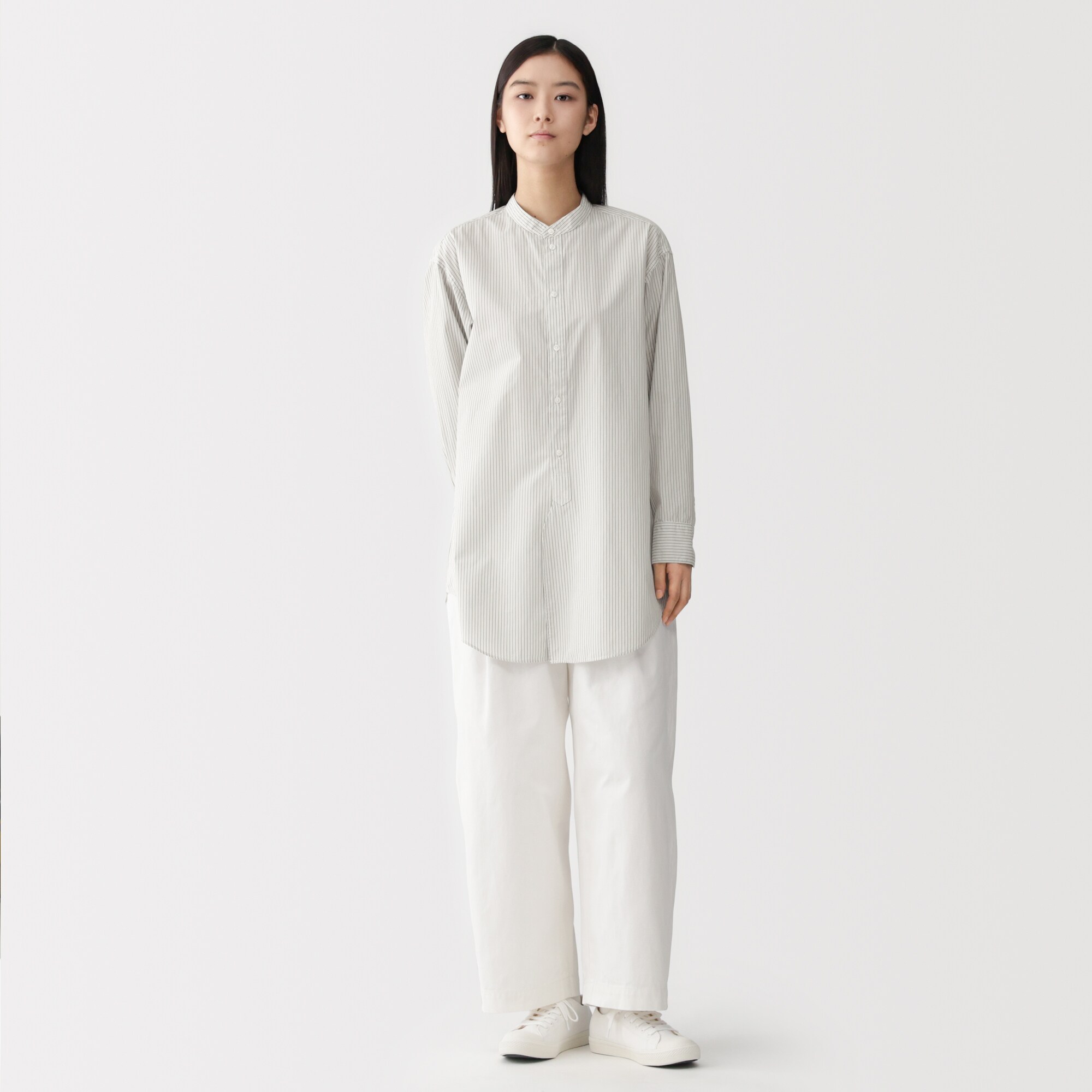 婦人　ポプリンリラックスフィットチュニック