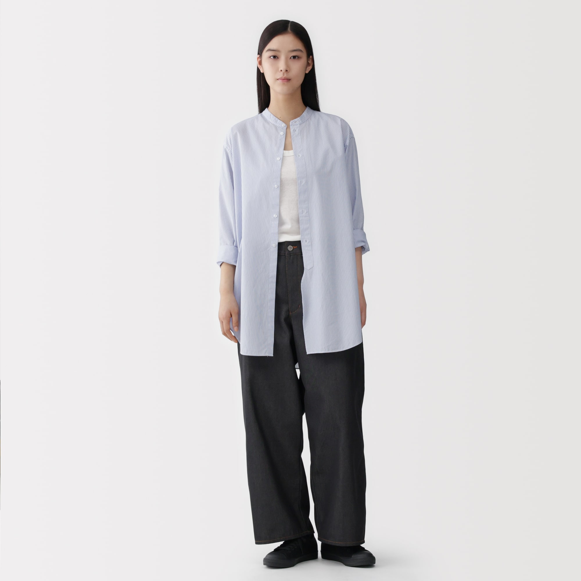 婦人 ポプリンリラックスフィットチュニック | 無印良品