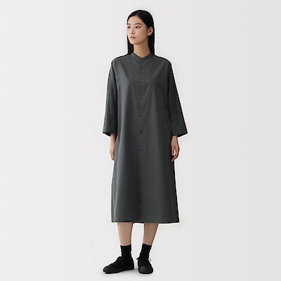 婦人　ポプリンシャツワンピース