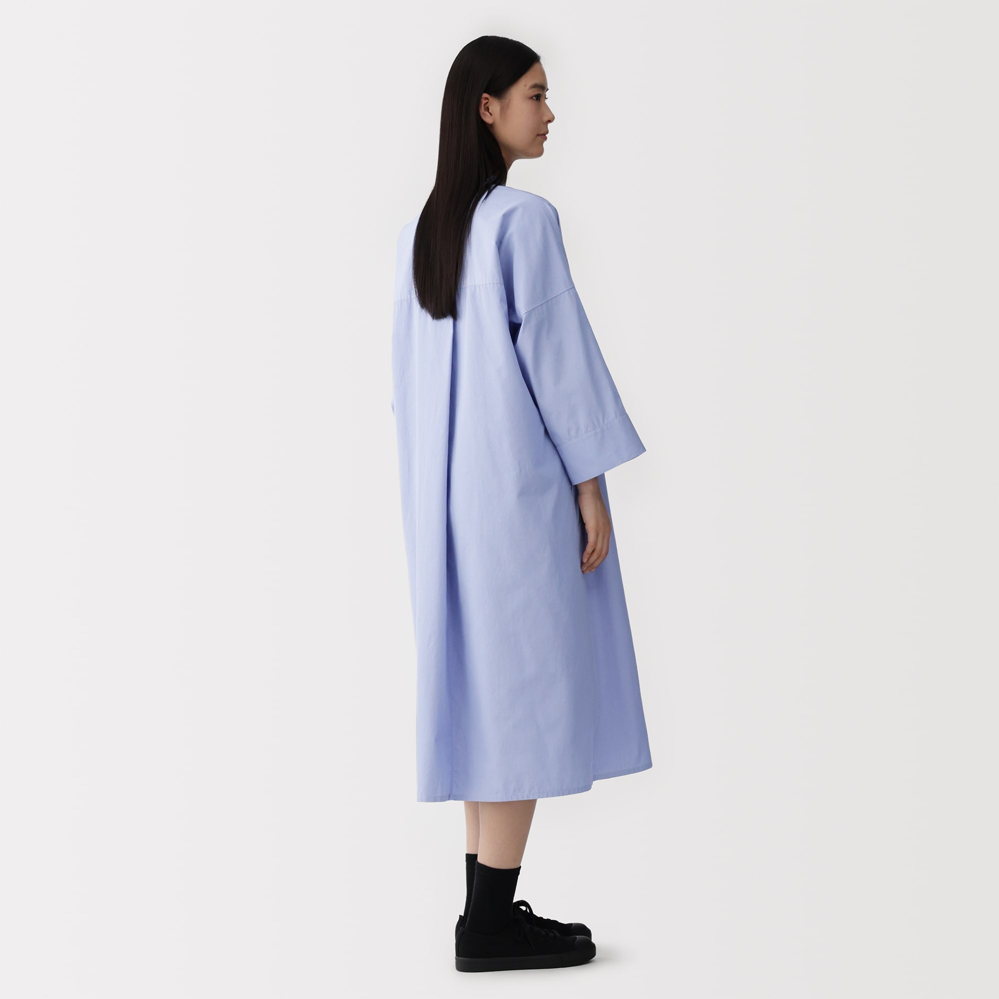 婦人　ポプリンシャツワンピース