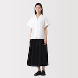 婦人　ポプリン半袖シャツ