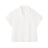 婦人　ポプリン半袖シャツ