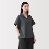 婦人　ポプリン半袖シャツ