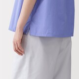 婦人　ポプリン半袖シャツ