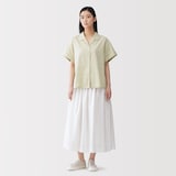 婦人　ポプリン半袖シャツ