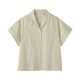 婦人　ポプリン半袖シャツ