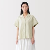 婦人　ポプリン半袖シャツ