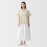 婦人　ポプリン半袖シャツ
