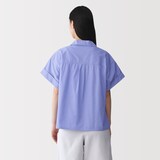 婦人　ポプリン半袖シャツ