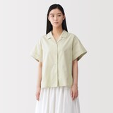 婦人　ポプリン半袖シャツ
