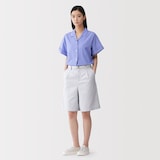 婦人　ポプリン半袖シャツ