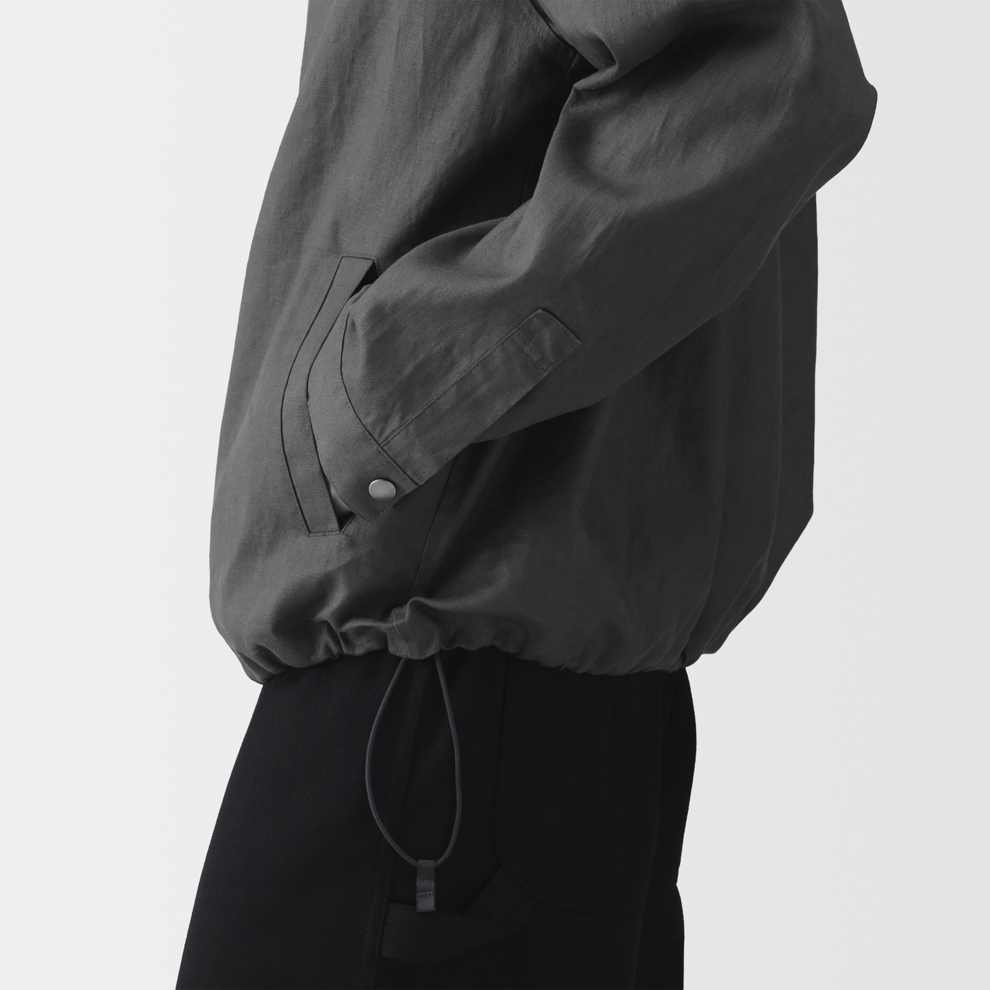 紳士　太番手リネンドローストリングジャケット