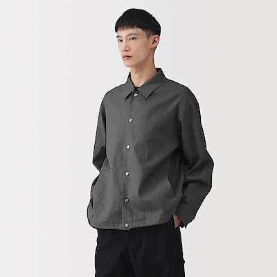 紳士　太番手リネンドローストリングジャケット