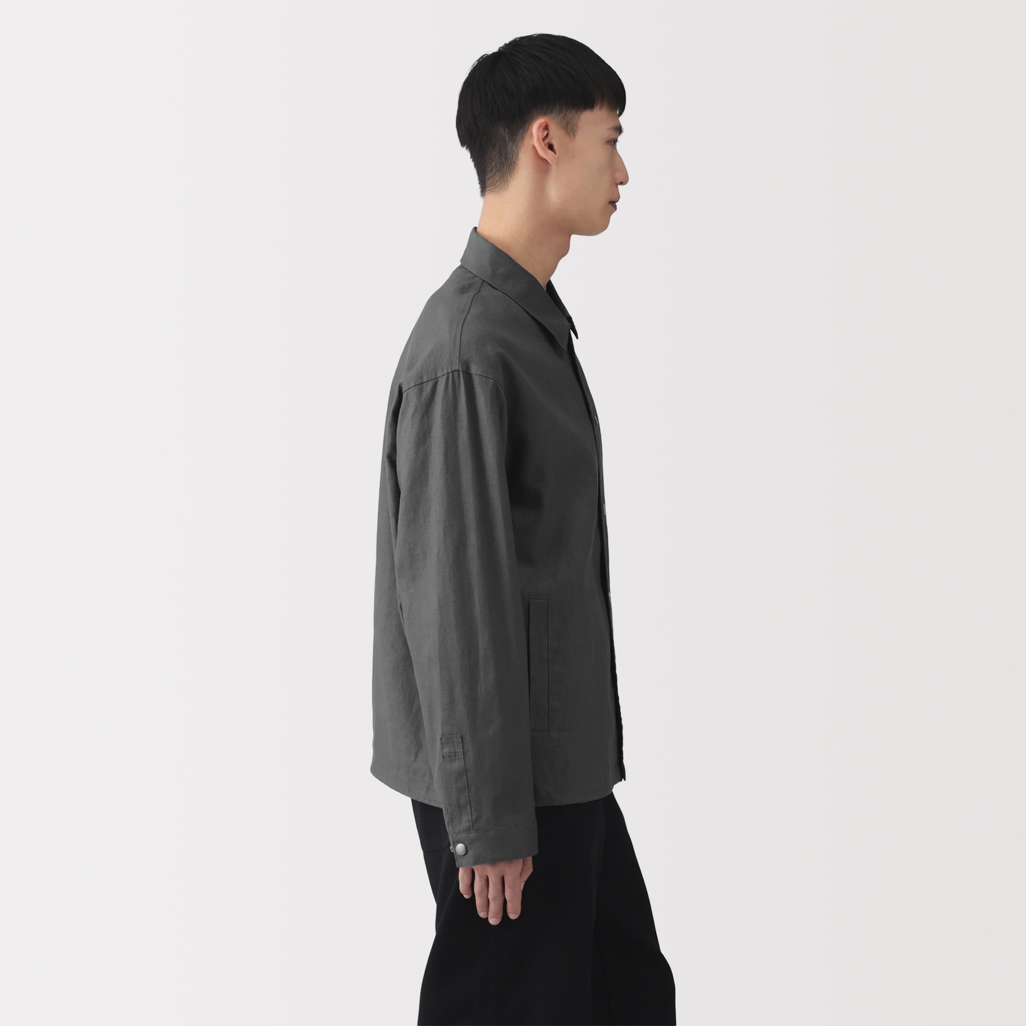 紳士　太番手リネンドローストリングジャケット