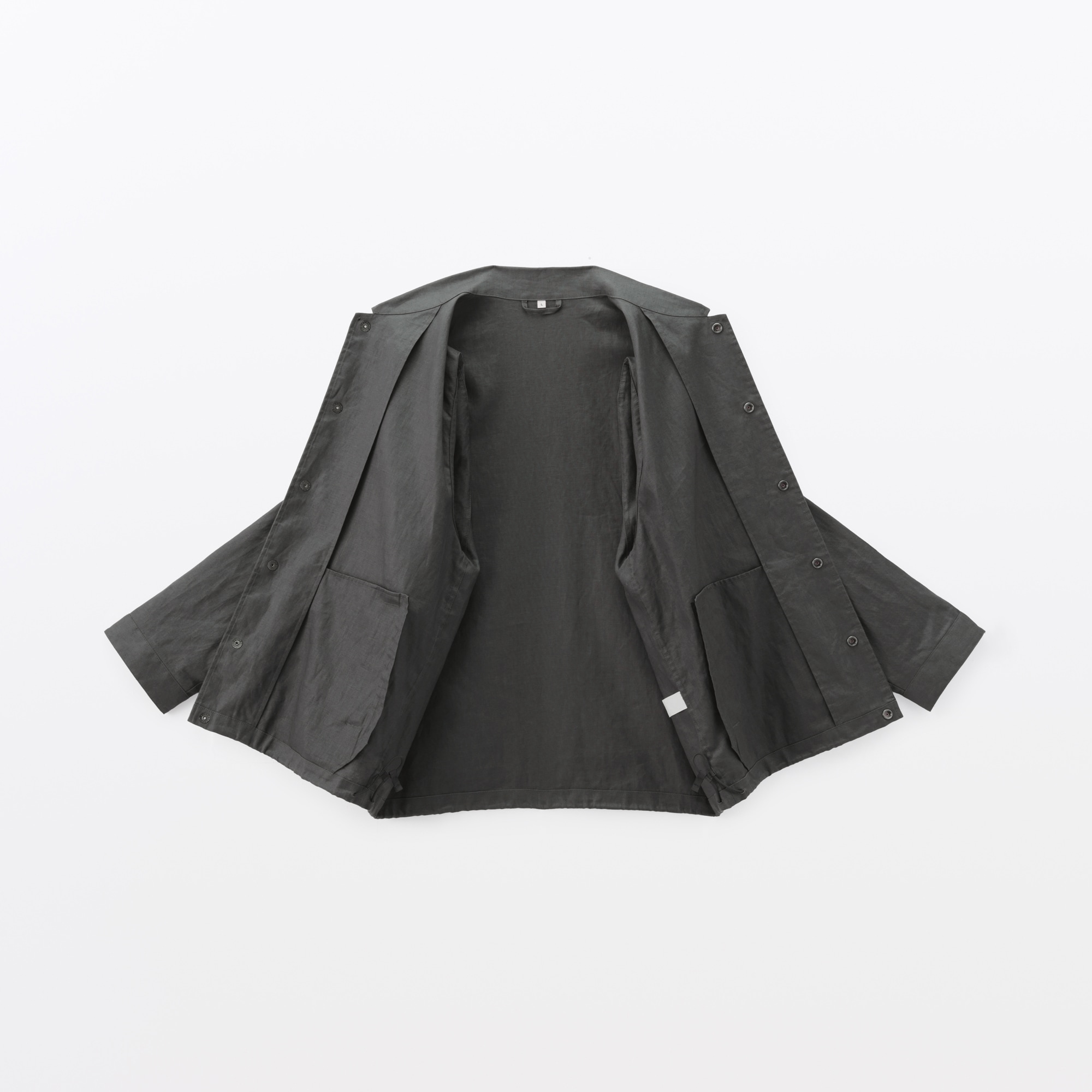 紳士　太番手リネンドローストリングジャケット