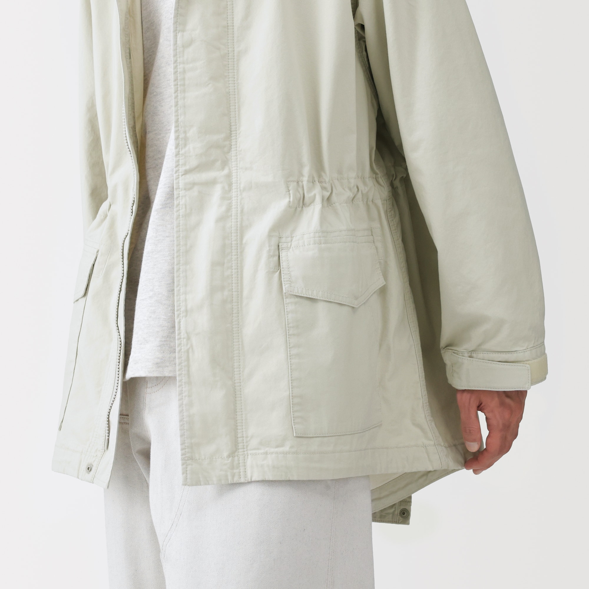 紳士　コットンライトキャンバス　フーデッドブルゾン