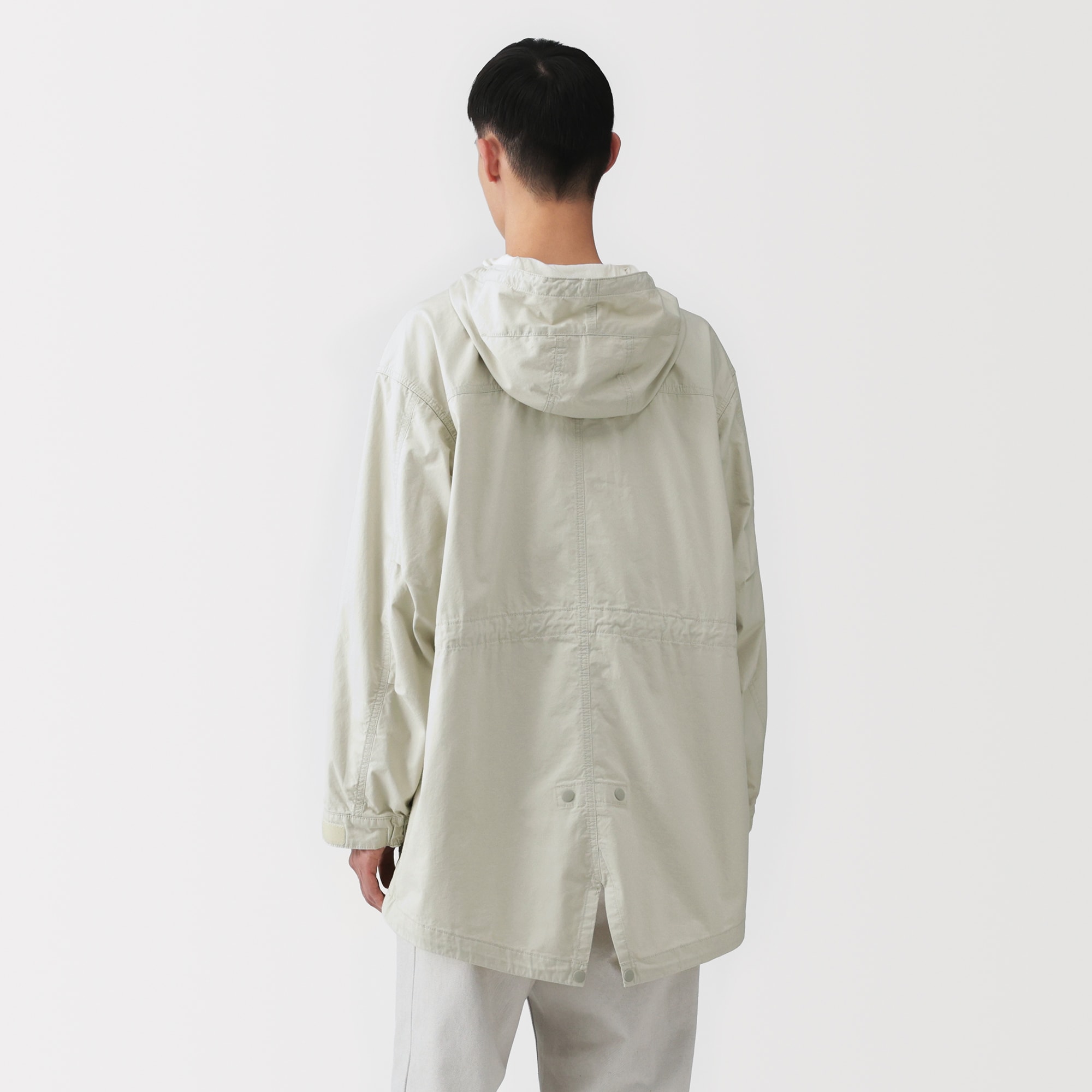 紳士　コットンライトキャンバス　フーデッドブルゾン