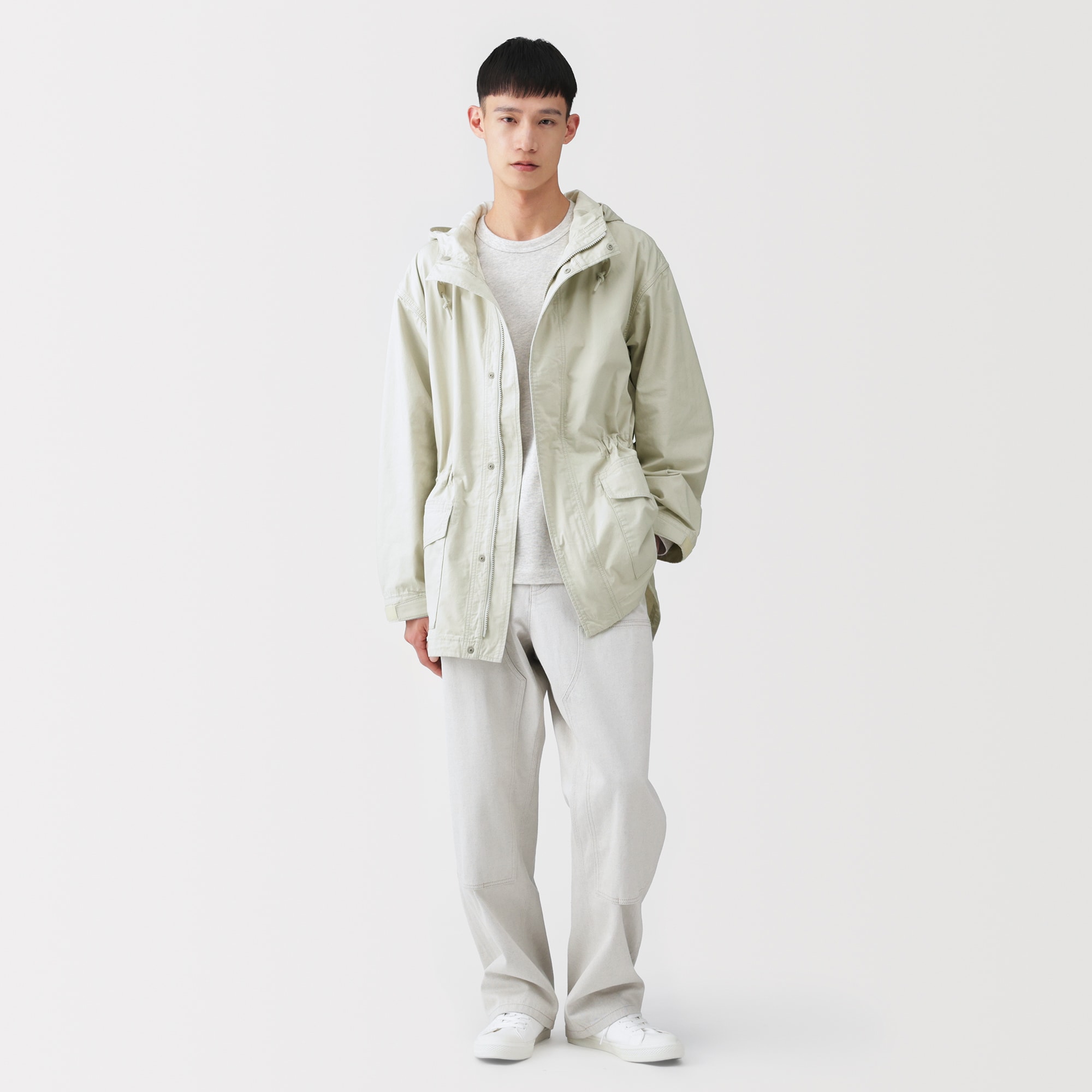 紳士　コットンライトキャンバス　フーデッドブルゾン